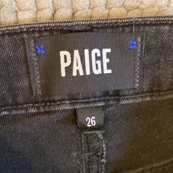 Paige Black Jeans Women’s Size 26 Zipper Pockets Skinny Perfect Grab and Go - Picture 10 of 15